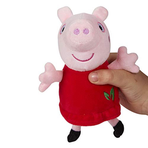 Peppa Pig Eco Plush Collectables, Peppa or George Soft Toy, 100% Recycled, Peppa Pig Gift, Sustainable Toy, Red