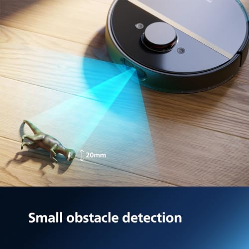 Philips HomeRun 7000 Series Robot vacuum cleaner with mop, ultra-strong suction power 5000 Pa, laser navigation, 180 min run time, self emptying robotic cleaner for carpet and pet hair, App, XU7100/01