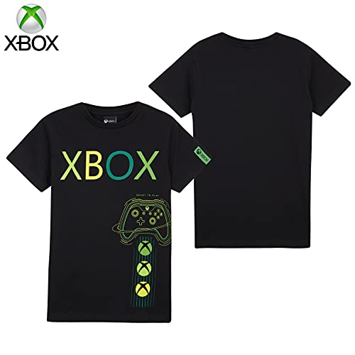 Xbox Boys T Shirts, Cotton Black T Shirt for Kids Teens, Gamer Gifts for Boys (Black, 7-8 Years)