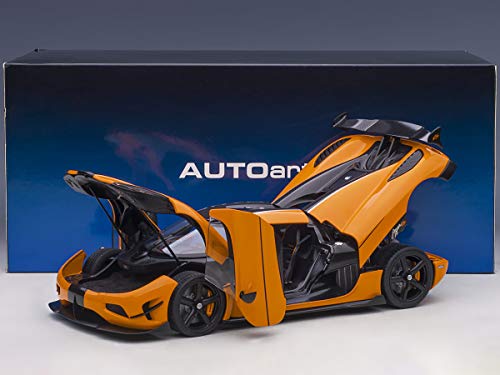 Koenigsegg Agera RS Cone Orange with Black Carbon Accents 1/18 Model Car by Autoart 79023