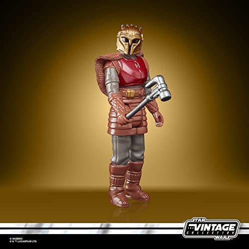 Star Wars Hasbro Retro Collection The Armorer Toy 9.5-cm-Scale The Mandalorian Collectible Action Figure, Toys for Kids Ages 4 and Up, Multicolor, F4458