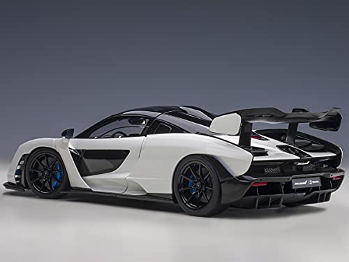 Auto Art Models McLaren Senna Vision Pure White and Black 1/18 Model Car by Autoart 76075