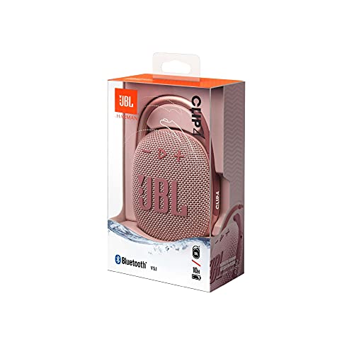 JBL Clip 4 - Portable Mini Bluetooth Speaker, Big Audio and Punchy Bass, IP67 Waterproof and dustproof, 10 Hours of Playtime - (Pink)