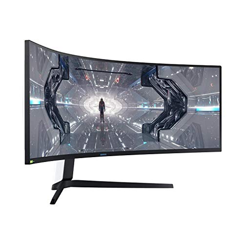 Samsung Odyssey G9 Curved Gaming Monitor, 49 Inch, 240hz, 1000R, 1ms, 1440p, Black White