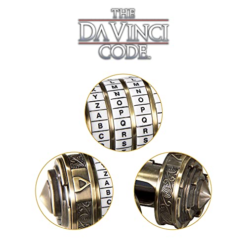 The Noble Collection The Da Vinci Code Cryptex - 6in (15cm) Full 1:1 Scale Functional Prop Replica - Officially Licensed Movie Prop Replicas Gifts