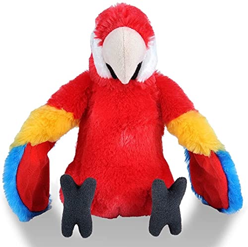 Wild Republic Scarlet Macaw Plush Soft Toy, Cuddlekins Cuddly Toys, Gifts for Kids 30 cm