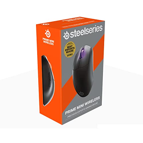 SteelSeries Prime Mini Wireless - Esports Performance Wireless Gaming Mouse - 100 Hour Battery - Magnetic Optical Switches -  Mini Form Factor, Black