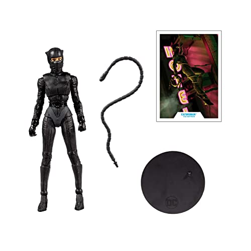 McFarlane Toys, 7-Inch DC Batman Catwoman Action Figure with 22 Moving Parts, Collectible DC Batman Movie Figure with Stand Base and Unique Collectible Character Card – Ages 12+