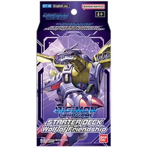 BANDAI | Digimon Card Game: Starter Deck - Wolf of Friendship (ST16) | Card Game | Ages 6+ | 2 Players | 30 Minutes Playing Time