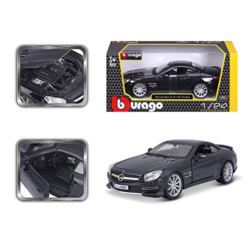 Bburago 18-21066 Mercedes-Benz SL 65 AMG Hardtop Diecast Model Kit, Black, 1:24 Scale