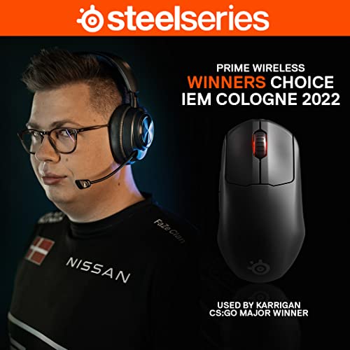 SteelSeries Prime Mini Wireless - Esports Performance Wireless Gaming Mouse - 100 Hour Battery - Magnetic Optical Switches -  Mini Form Factor, Black