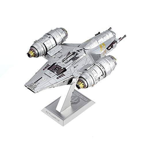 Metal Earth Fascinations ICX217 ICONX 502948 - Star Wars The Mandalorian - Razor Crest™, Laser-Cut 3D Construction kit, 2.5 Metal platinums, from 14 Years