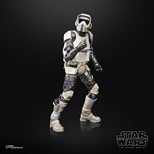 Star Wars The Black Series Carbonized Collection Scout Trooper Toy 15-cm-Scale The Mandalorian Collectible Figure for Kids Ages 4 and Up