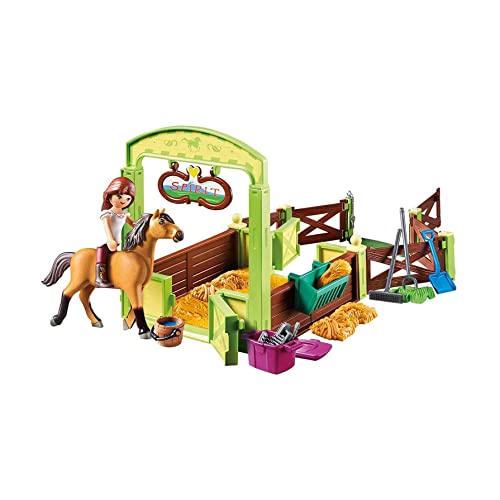 Playmobil 9478 DreamWorks Spirit Lucky and Spirit with Horse Stall, Fun Imaginative Role-Play, PlaySets Suitable for Children Ages 4+