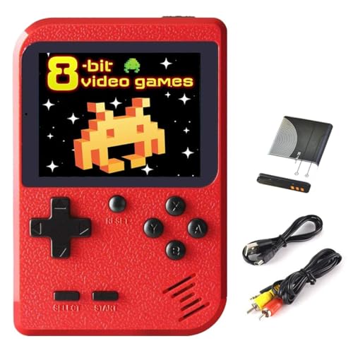 Fiotasy Kids Handheld Games Console with 400 Classic Retro Games, Portable Mini Handheld Video Games Console for Boy Girl, Christmas Birthday Gift Present for Children Adult (Red)