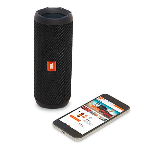 JBL Flip 4 Portable Bluetooth Speaker with Rechargeable Battery – Waterproof – Siri and Google compatible – Black