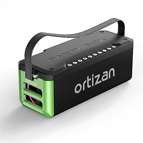 Ortizan Bluetooth Speaker, Portable Speaker with 100W Subwoofer, Wireless Loud Speaker with Booming Sound, Bluetooth 5.3, IPX7 Waterproof, Pro EQ, DSP, Power Bank, Outdoor Speaker For Camping