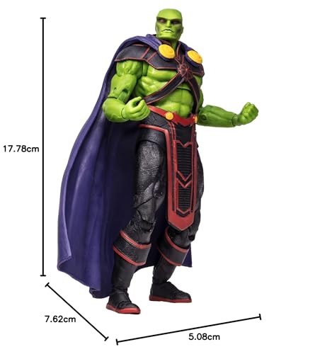 McFarlane Toys, DC Multiverse Martian Manhunter 7-inch Action Figure with 22 Moving Parts, Collectible DC Rebirth Figure with Unique Collector Character Card – Ages 12+