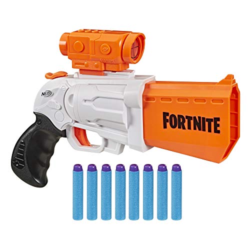 Nerf Fortnite SR Blaster â€“ 4-Dart Hammer Action â€“ Includes Removable Scope And 8 Official Nerf Elite Darts â€“ Youth, Teens, Adults E9391EU5