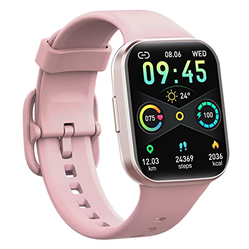 Smart Watch for Men Women, 1.69" Fitness Watch with Heart Rate Sleep Monitor/Step Counter, 2023 Fitness Tracker Smartwatch with 25 Sports Modes, IP68 Waterproof Activity Trackers for iOS Android-Pink