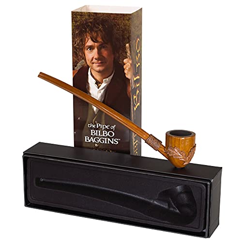 The Noble Collection The Hobbit Bilbo Baggins' Pipe - 9in (23cm) Functional Prop Replica Pipe - Officially Licensed Film Set Movie Props Replicas Gifts