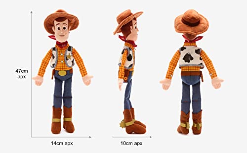 Disney Store Official Woody Medium Soft Toy, Toy Story, 47cm/18”, Plush Cuddly Character, Classic Cowboy in Iconic Outfit, with Embroidered Details and Soft Feel Finish