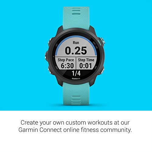 Garmin Forerunner 245 Music GPS Running Smartwatch, with music and running and training features, Aqua Band