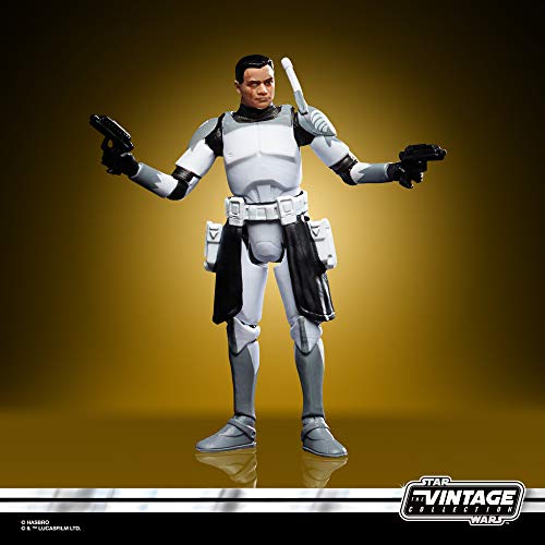 Star Wars The Vintage Collection Clone Commander Wolffe Toy, 9.5-cm-Scale The Clone Wars Action Figure, Children Aged 4 and Up