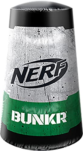 Nerf Bunkr BKN-3408 Take Cover Traffic Cone-Inflatable Obstacle for Use with All Indoor & Outdoor Zones Game Fields-Features Stability System, 3 Way Valves, Battle Cards, 8+ Years