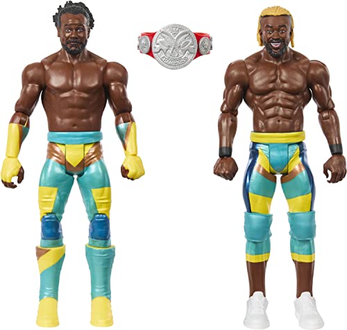 WWE Action Figure Battle Pack 2 Pack with WWE Championship Title Championship Showdown The New Day Kofi Kingston & Xavier Woods, HLL79