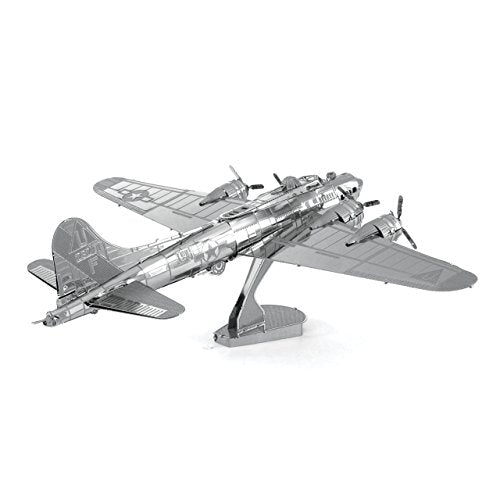 Fascinations MMS091 Metal Earth 502489 - B-17 Flying Fortress Laser Cut 3D Construction Kit Model Kit Metal Puzzle 3D Metal Model 2 Metal Boards from 14 Years