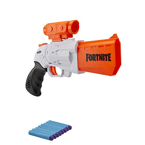 Nerf Fortnite SR Blaster â€“ 4-Dart Hammer Action â€“ Includes Removable Scope And 8 Official Nerf Elite Darts â€“ Youth, Teens, Adults E9391EU5