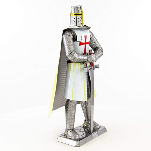 Metal Earth Fascinations Premium Series Templar Knight 3D Metal Model Kit Bundle with Tweezers