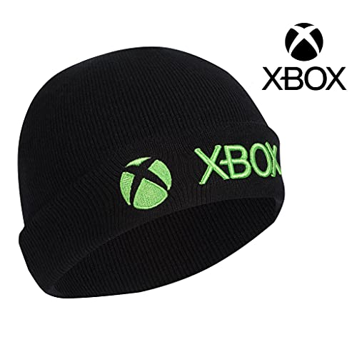 Xbox Text Logo Beanie, Kids, One Size, Black, Official Merchandise