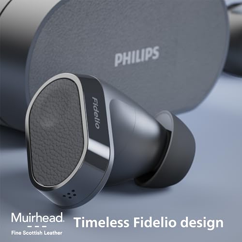 PHILIPS Fidelio T2 Noise Cancelling True Wireless In-Ear Bluetooth Headphones - Superior Call Quality, Voice Assistant Compatible with up to 40 Hours Music Play Time - Black