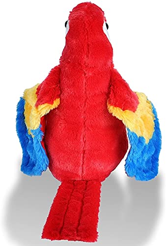 Wild Republic Scarlet Macaw Plush Soft Toy, Cuddlekins Cuddly Toys, Gifts for Kids 30 cm