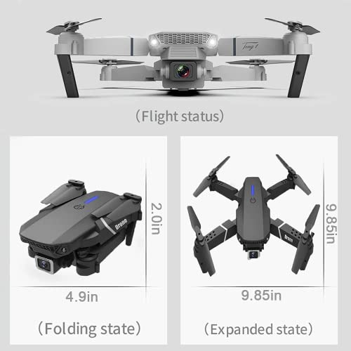 GPS Drone E88 Pro for Adult 1080P Pro Dual Camera Foldable Professional Live Video Drone RC Quadcopter Aircrafts with 2 Batteries