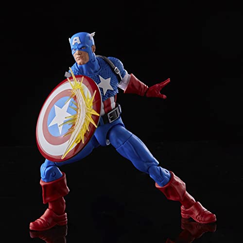 Hasbro F34395L0 Captain America Marvel Legends 20th Anniversary Series 1 6-inch Collectible Action Figure with 14 Accessories, Multicolour, Adults