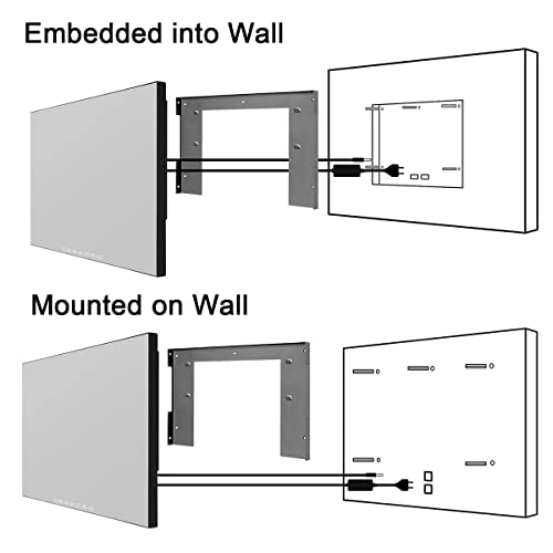 Soulaca 22 inch Smart Mirror TV for Bathroom/Hotel/Kitchen,1080P Waterpoof with Wi-Fi and Bluetooth, Integrated with Speakers, 2023 Model,22E-0BLS11024