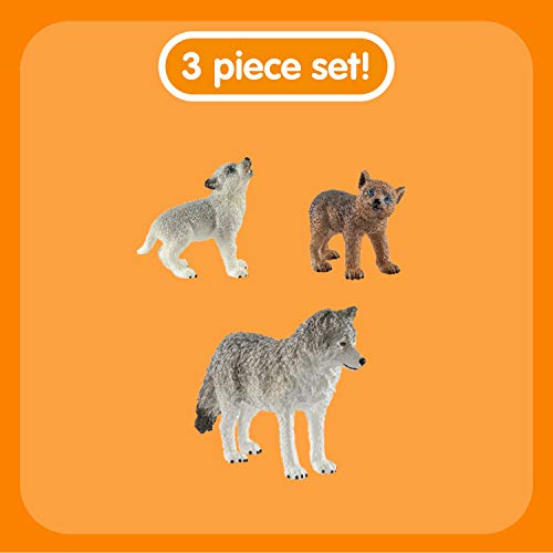 Schleich 42472 Wild Life Mother Wolf with Pups