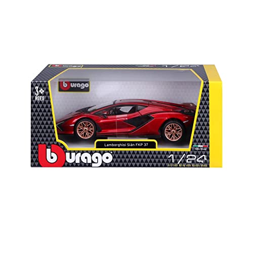 Bburago B18-21099R 1:24 Lamborghini SIAN FKP 37 RED, Assorted Designs and Colours