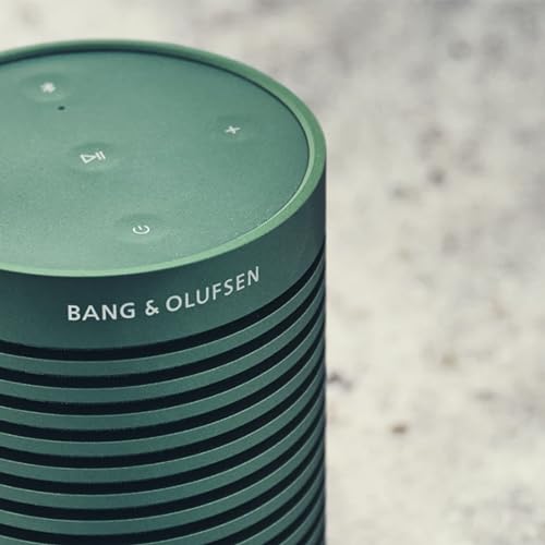 Bang & Olufsen Beosound Explore - High-end Wireless Portable Bluetooth Speaker for Outdoor, Home and Travel, 360 Degree IP67 Waterproof Speaker with Playtime Up to 27 Hours - Green