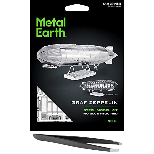 Metal Earth GRAF Zeppelin 3D Metal Model Kit Bundle with Tweezers Fascinations