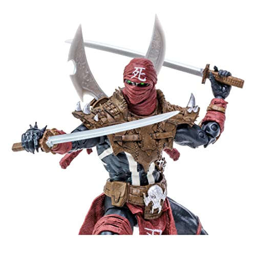 McFarlane Toys, Spawn Comic Ninja Spawn Action Figure set with 22 Moving Parts, Collectible Figure with Accessories and Collectors Stand Base – Ages 12+