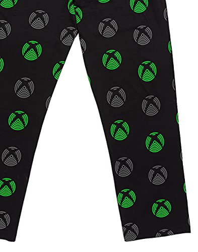 Xbox Lounge Pants For Men | Adults Green Black Drawstring Pockets Pyjamas Trousers | Game Console Pjs Merchandise Gifts XXL