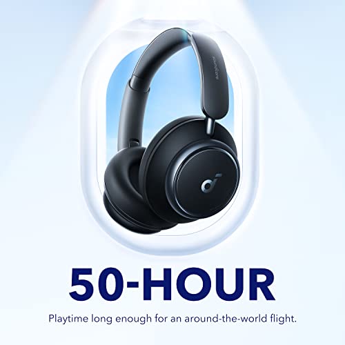 soundcore by Anker Space Q45 Adaptive Noise Cancelling Headphones, Reduce Noise By Up to 98%, Ultra Long 50H Playtime, App Control, Hi-Res Sound with Details, Bluetooth 5.3, Ideal for Traveling