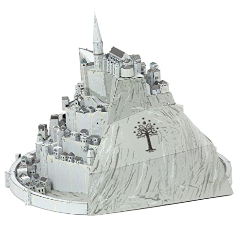 Fascinations Metal Earth Premium Series Lord of The Rings Minas Tirith 3D Metal Model Kit Bundle with Tweezers