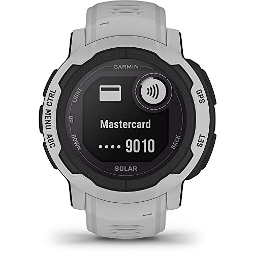 Garmin Instinct 2 SOLAR, Rugged GPS Smartwatch, Built-in Sports Apps and Health Monitoring, Solar Charging and Ultratough Design Features, Mist Grey