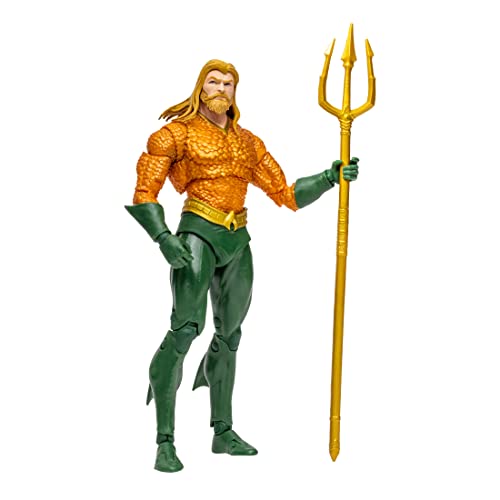 McFarlane Toys, DC Multiverse Aquaman 7-inch Action Figure with 22 Moving Parts, Collectible DC Endless Winter Figure with Unique Collector Character Card – Ages 12+