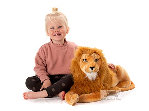 Deluxe Paws Realistic Large Lion Soft Toy Stuffed Plush 95cm (37") including tail